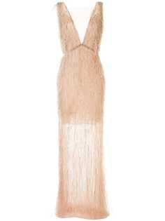Marchesa полупрозрачное платье