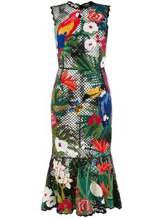 Dolce & Gabbana приталенное платье с вышивкой