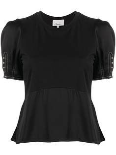 3.1 Phillip Lim футболка с атласными вставками
