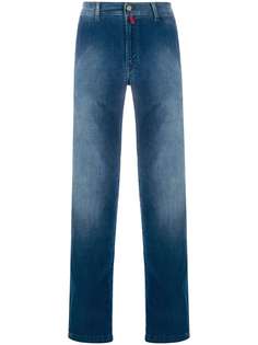 Kiton джинсы прямого кроя с эффектом потертости