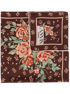 LANVIN Pre-Owned платок 1970-х годов с цветочным принтом