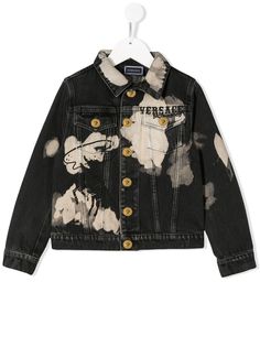 Young Versace джинсовая куртка из вареного денима