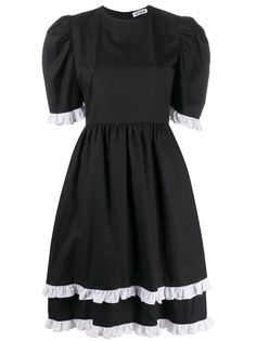 Batsheva платье с пышными рукавами и оборками