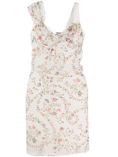Christian Dior полупрозрачное платье 2000-х годов с цветочным принтом pre-owned