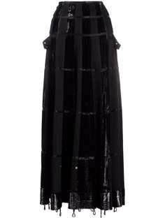 Christian Dior юбка макси 2000-х годов А-силуэта со вставками pre-owned