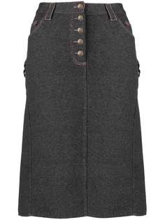 Christian Dior джинсовая юбка 2000-х годов прямого кроя pre-owned