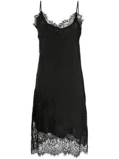 Gold Hawk платье-комбинация с кружевной отделкой