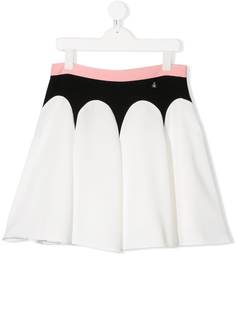 Elisabetta Franchi La Mia Bambina плиссированная юбка в стиле колор-блок
