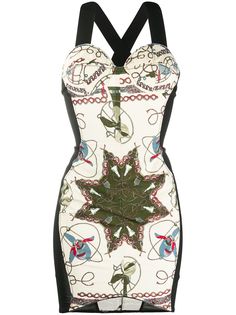 Jean Paul Gaultier Pre-Owned облегающее платье с принтом