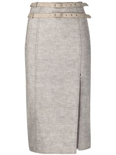 Christian Dior юбка-карандаш 2000-х годов с двойным поясом pre-owned