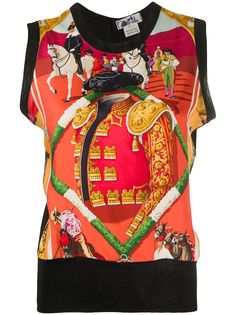 Hermès топ Plaza de Toros без рукавов Hermes