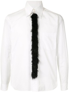 Comme Des Garçons Pre-Owned рубашка с галстуком из искусственного меха