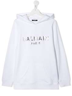 Balmain Kids худи с зеркальным логотипом