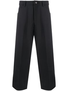 Kazuyuki Kumagai укороченные брюки широкого кроя со складками