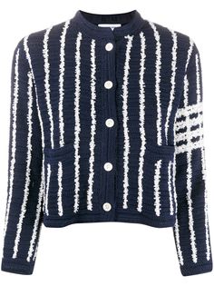 Thom Browne укороченный кардиган в полоску