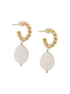 Isabel Lennse маленькие серьги-кольца с жемчугом