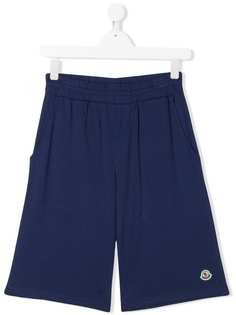 Moncler Kids спортивные брюки с вышитым логотипом