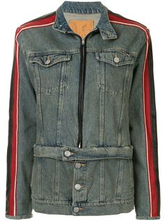 Martine Rose джинсовая куртка с контрастными полосками по бокам