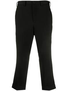 Black Comme Des Garçons укороченные брюки с подворотами