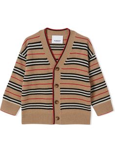 Burberry Kids кардиган в полоску Icon Stripe