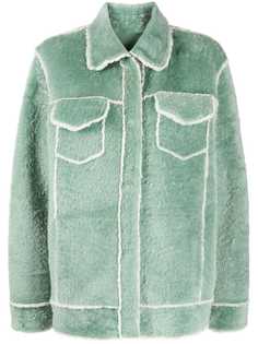Liska куртка-рубашка с контрастной окантовкой