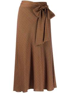 DVF Diane von Furstenberg юбка миди с геометричным принтом