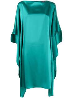 Gianluca Capannolo атласное платье с оборками на рукавах