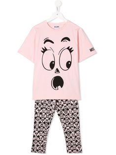 Moschino Kids пижамный комплект с принтом