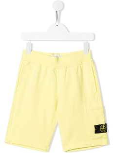 Stone Island Junior шорты с нашивкой-логотипом
