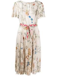 Semicouture платье с цветочным принтом и плиссировкой