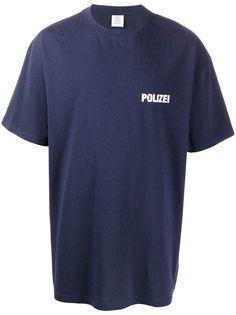 Vetements футболка Polizei с круглым вырезом