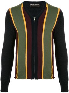 Comme Des Garçons Pre-Owned кардиган на молнии с полосками
