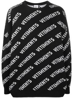 Vetements свитер с жаккардовым логотипом