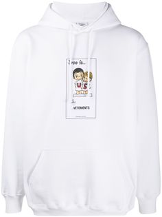 Vetements худи с кулиской и принтом Love Is Us