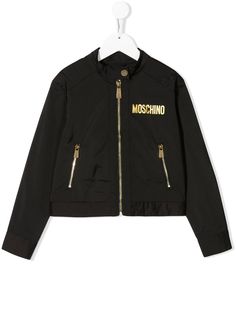 Moschino Kids бомбер с логотипом