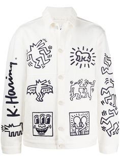 Etudes джинсовая куртка Guest из коллаборации с Keith Haring