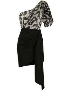 Christian Pellizzari платье с леопардовым принтом и драпировкой