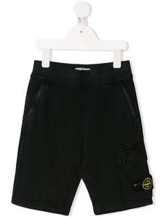 Stone Island спортивные шорты с логотипом