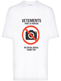 Vetements футболка с принтом