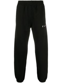 Off-White спортивные брюки с вышитым логотипом