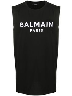 Balmain топ без рукавов с логотипом