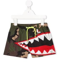 Mc2 Saint Barth Kids плавки-шорты Shark Camo