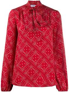 Rixo блузка с принтом и бантом