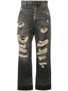UNRAVEL PROJECT джинсы прямого кроя с эффектом потертости
