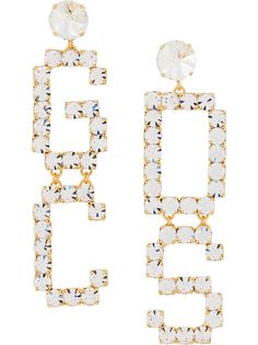 Gcds серьги Mix Strass с логотипом