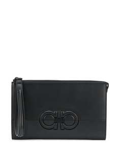 Salvatore Ferragamo клатч с декором Gancini
