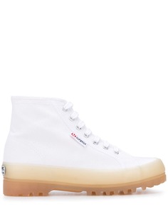 Superga высокие кроссовки на контрастной подошве
