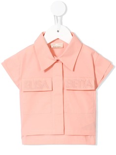 Elisabetta Franchi Kids рубашка с заостренным воротником