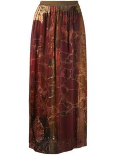 Uma Wang юбка миди с абстрактным принтом