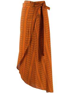 DVF Diane von Furstenberg юбка в полоску с запахом